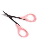 EMILYSTORES 4" Curved Craft Scissors For Eyebrow Eyelash Extensions Stainless Steel 1PC