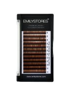 Brown Eye Lash 0.05mm Lengths 8-14mm, J B C D Curl Mixed