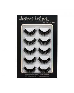 Natural Eyelashes 3D Faux-Mink Lashes Multipack 5Pairs, Texture