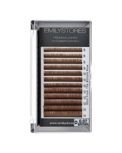 Brown Lashes 0.07MM Length 8-14mm J B C D Curl for Brow Eyelashes  Extensions