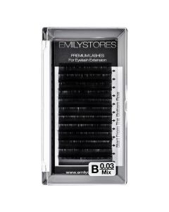 EMILYSTORES Lash Extension 0.03mm Thickness B Curl Length 8mm Soft Light-Weight Volume Individual Eyelash For Easy Fan Eyelash Extensions, Flower Lashes, Self Fanning Eyelashes