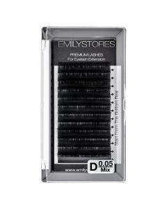Lashes Thickness 0.05MM D Curl Length 8-14MM Mixed Sized In One Tray For Eyelash Extensions, Auto Blooming Self Fanning