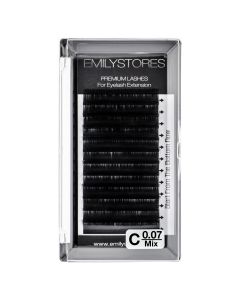 Thickness 0.07MM C Curl Length 8-14MM Mixed Sized In One Tray For Eyelash Extensions