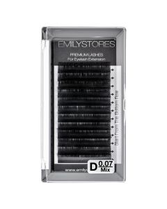 Thickness 0.07MM D Curl Length 8-14MM Mixed Sized In One Tray For Eyelash Extensions, Easy Fan Cluster Rapid Automatic Blooming Flower