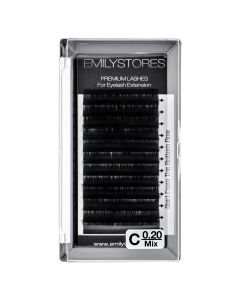 Thickness 0.20MM C Curl Length 8-14MM Mixed Sized In One Tray For Eyelash Extensions