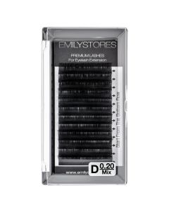 Thickness 0.20MM D Curl Length 8-14MM Mixed Sized In One Tray For Eyelash Extensions