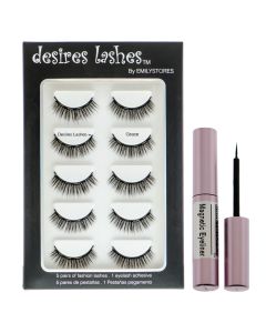 Magnetic Eyelashes Natural Magnet Faux-Lashes Multipack Kit 5Pairs, Grace